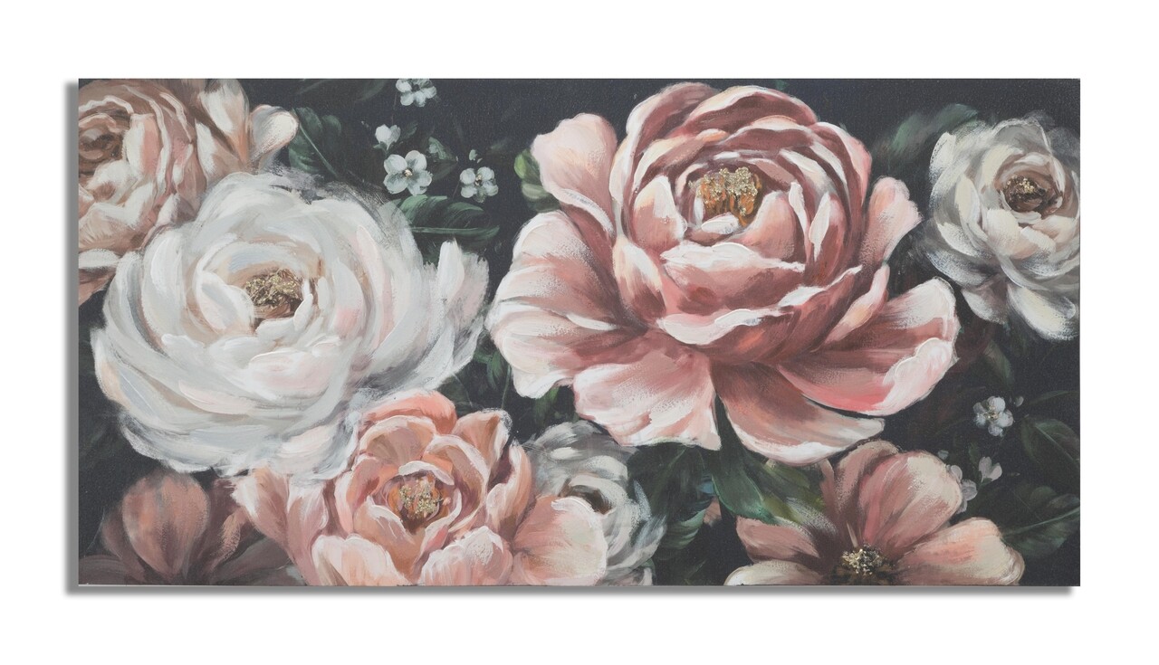Tablou decorativ Red Flowy -B, Mauro Ferretti, 120x60 cm, canvas pictat manual - imagine 7